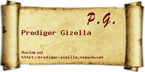 Prediger Gizella névjegykártya